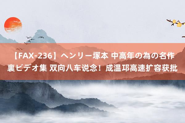 【FAX-236】ヘンリー塚本 中高年の為の名作裏ビデオ集 双向八车说念！成温邛高速扩容获批