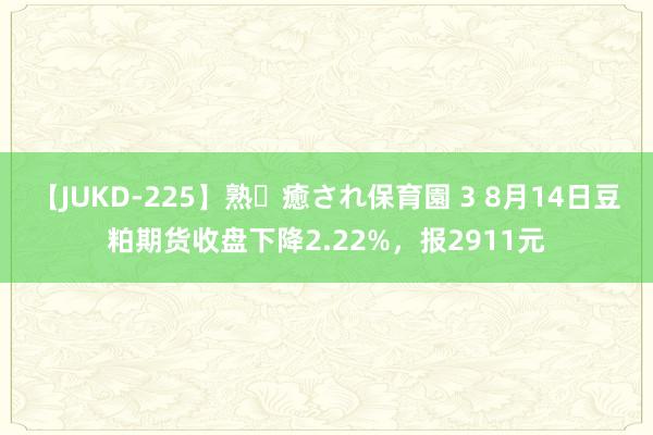 【JUKD-225】熟・癒され保育園 3 8月14日豆粕期货收盘下降2.22%，报2911元