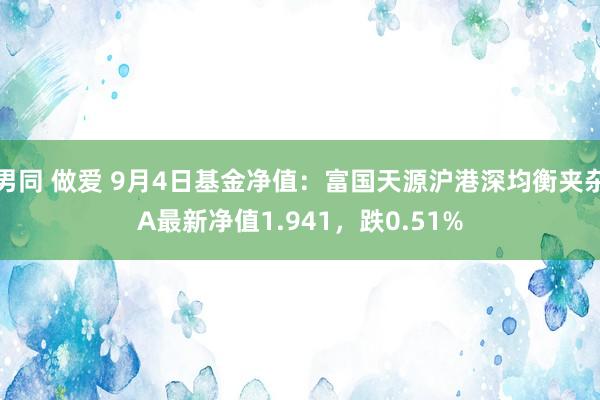 男同 做爱 9月4日基金净值：富国天源沪港深均衡夹杂A最新净值1.941，跌0.51%