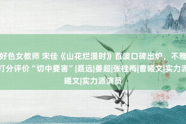 好色女教师 宋佳《山花烂漫时》首波口碑出炉，不雅众的打分评价“切中要害”|聂远|姜超|张桂梅|曹曦文|实力派演员